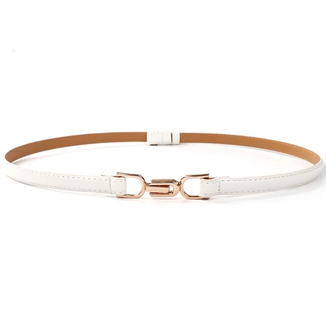 IKAT PINGGANG WANITA SKINNY METAL GOLD / BELT FASHION KULIT SINTETIS - L059