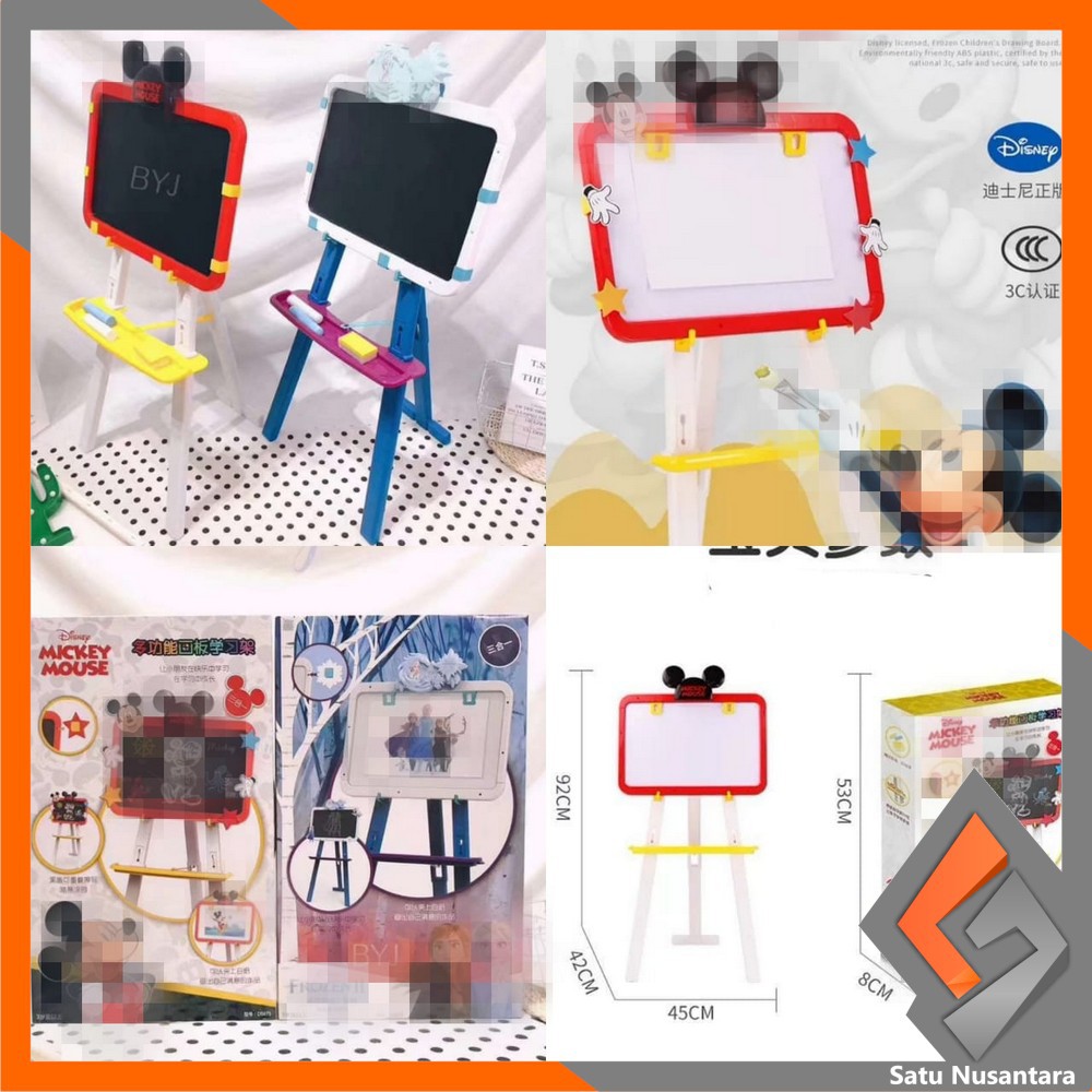 

SN-M30-47 Mainan Learning Easel 3in1 Drawing Black & White Board Magnet Anak | Papan Tulis Proyektor