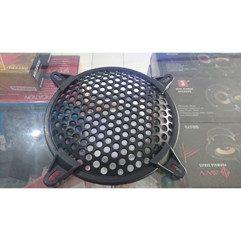 GRILL PELINDUNG SPEAKER 8 INCH PLASTIK TEBAL ELASTIS PLUS BAUT