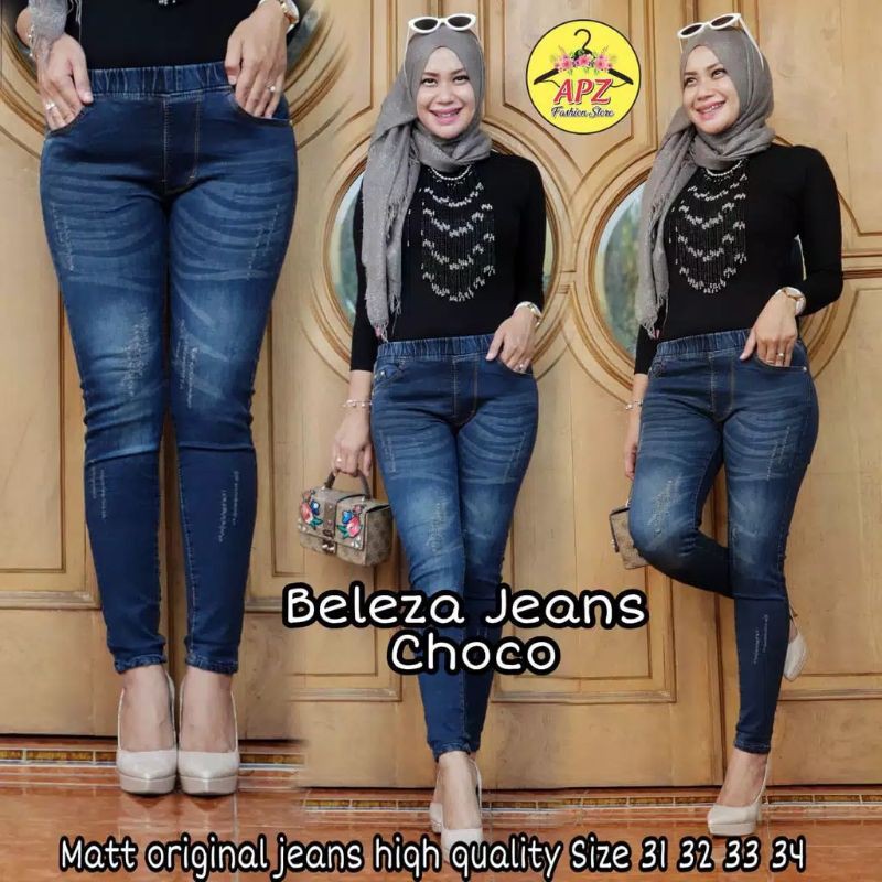 SIZE 31-38!! BELEZA JEANS COCO SERIES VARIASI SOBEK STRETCH