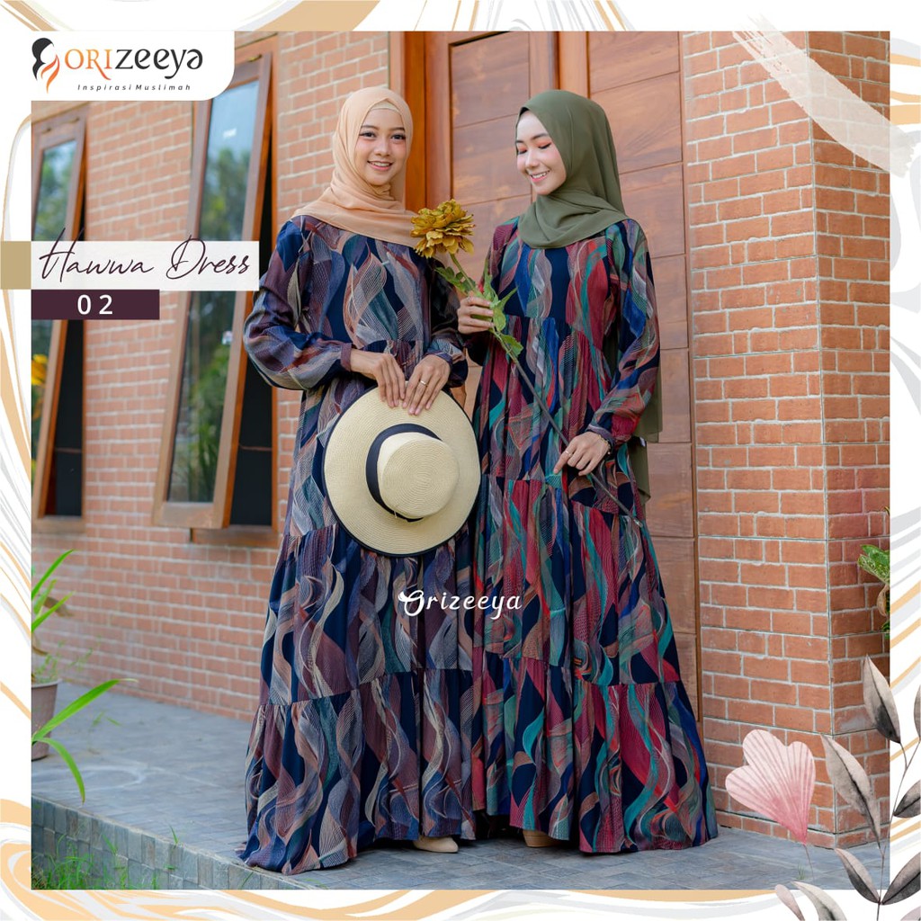 gamis orizeeya hawwa dress 02 terbaru original