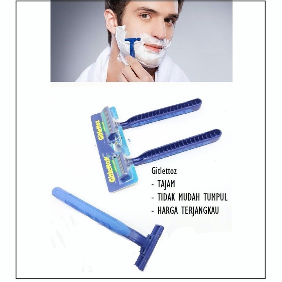 (2 Pcs) Alat Cukur Jenggot Kumis / Silet Pencukur