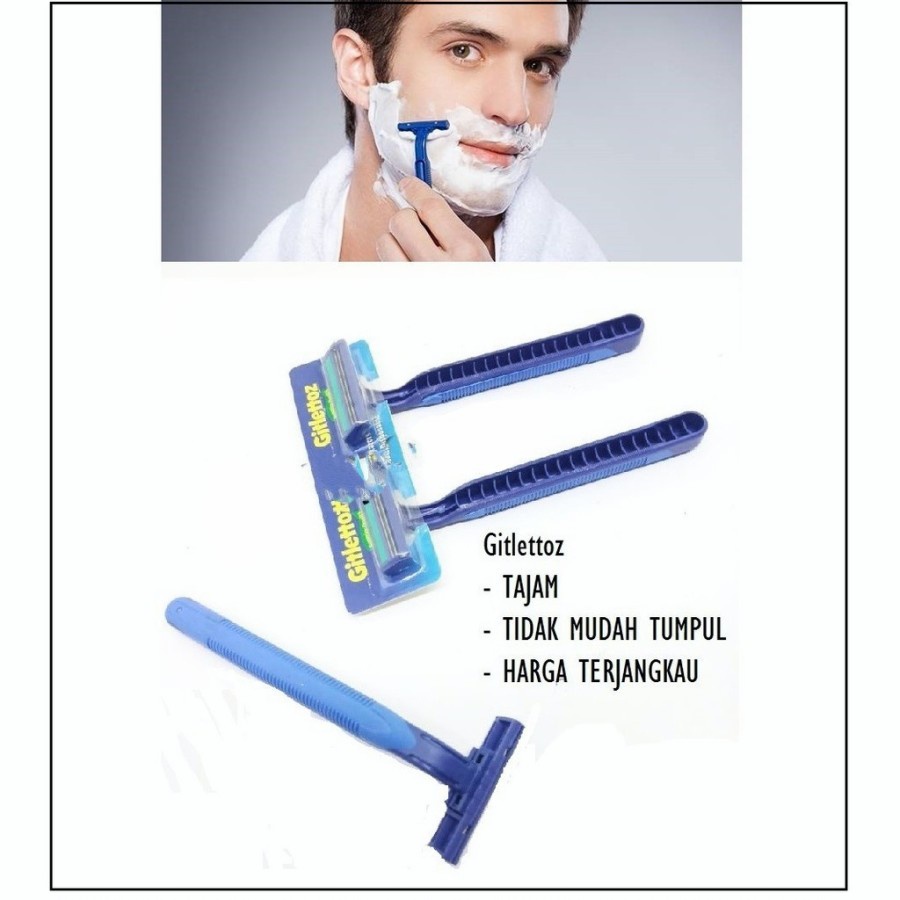 (2 Pcs) Alat Cukur Jenggot Kumis / Silet Pencukur