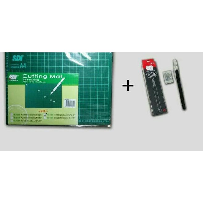 

Paket Cutting Mat A4+Pen Cutter Sdi Murah Best Seller