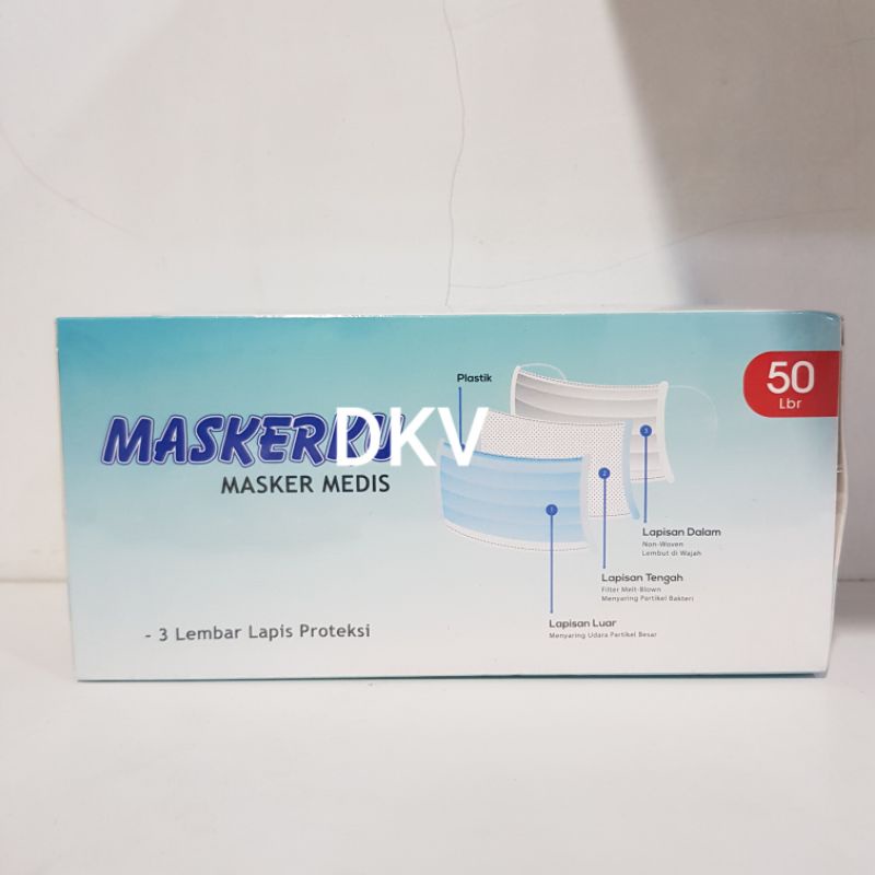 Masker Medis 3Ply isi 50