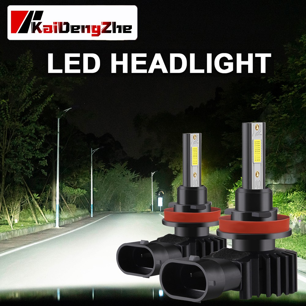 Super Terang H7 LED Headlight H1 H4 H8 H9 H11 HB4 9006 HB3 9005 Lampu Senja LED Mobil 12-24 V Tinggi Rendah Beam 6000K Waterproof COB LED Foglamp