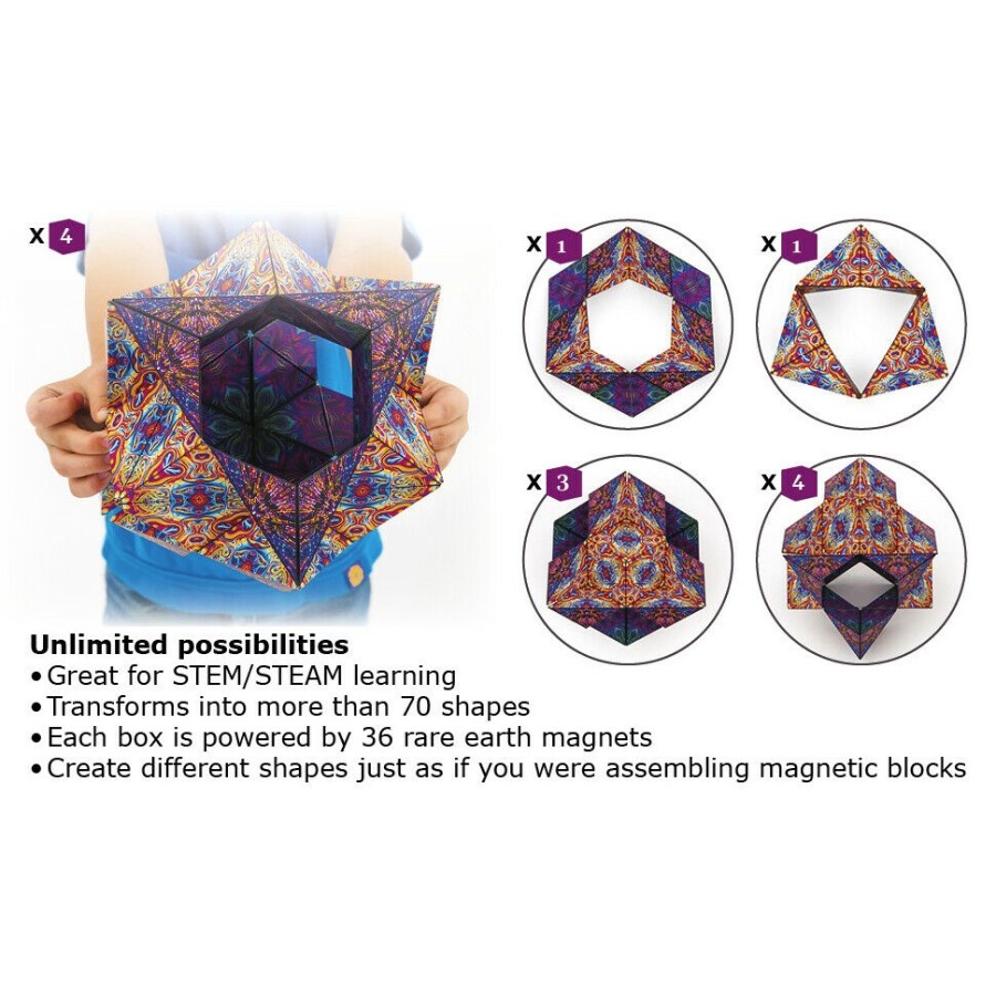 Mainan Kubus Rubik Shashibo 3D Untuk Edukasi Bayi / Anak