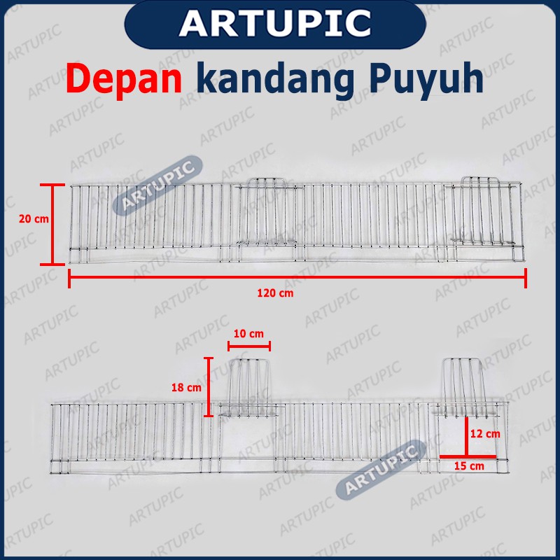 DEPAN Kandang Puyuh Kawat Galvanise Artupic HANYA DEPAN SAJA