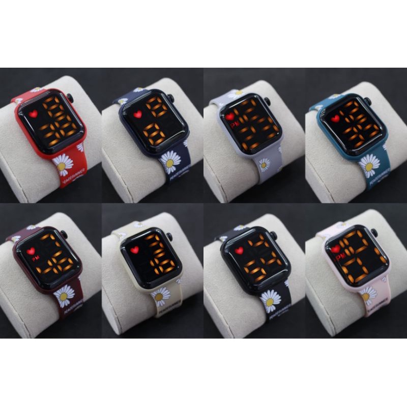JAM TANGAN PRIA WANITA | RANTAI | KULIT | KARET | MURAH | LED DIGITAL UNISEX MODEL - IWATCH RUBBEER 