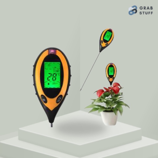 Pengukur Temperature &amp; Kelembapan Tanah Soil PH / Alat Pengukur Ph Tanah Dan Air / Alat Pengukur 4 In 1 Temperature &amp; Kelembapan Tanah Soil PH / Pengukur Kelembaban Tanah Alat pengukur Kesuburan Tanah Alat Ukur Ph Tanah Akurat / Penguji Penganalisis Tanah