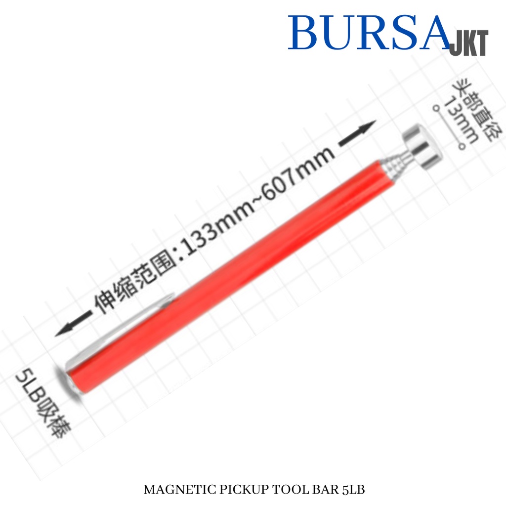MAGNETIC PICKUP TOOL  5LB TELESCOPIC PEN CAPIT PENGAMBIL BARANG DILENGKAPI MAGNET KEPALA ROD STICK