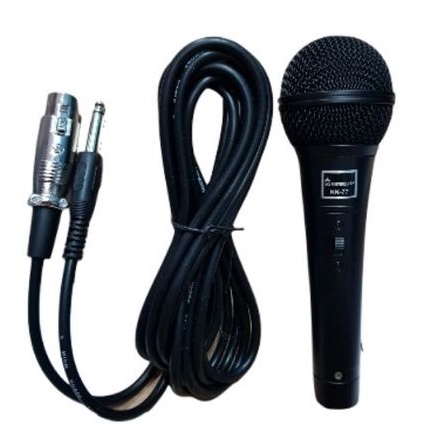 mic kabel SOUNDQUEEN NK-77 professional dynamic microphone karaoke suara voice music ada tombol power On Off