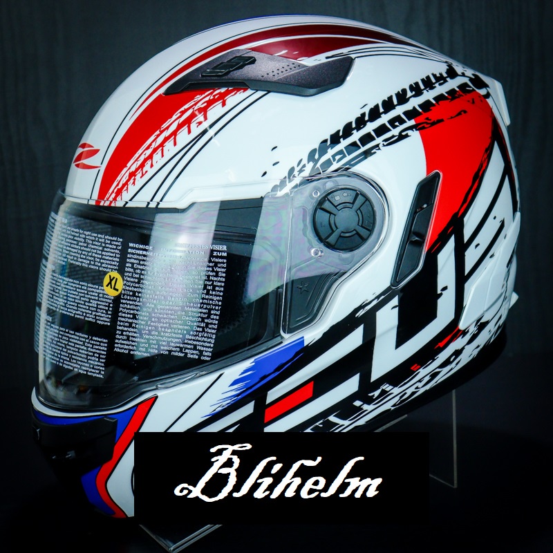 HELM ZEUS ZS 813 | ZS813 WHITE AN13 RED | FULL FACE HELMET | ORIGINAL PRODUCT ZEUS