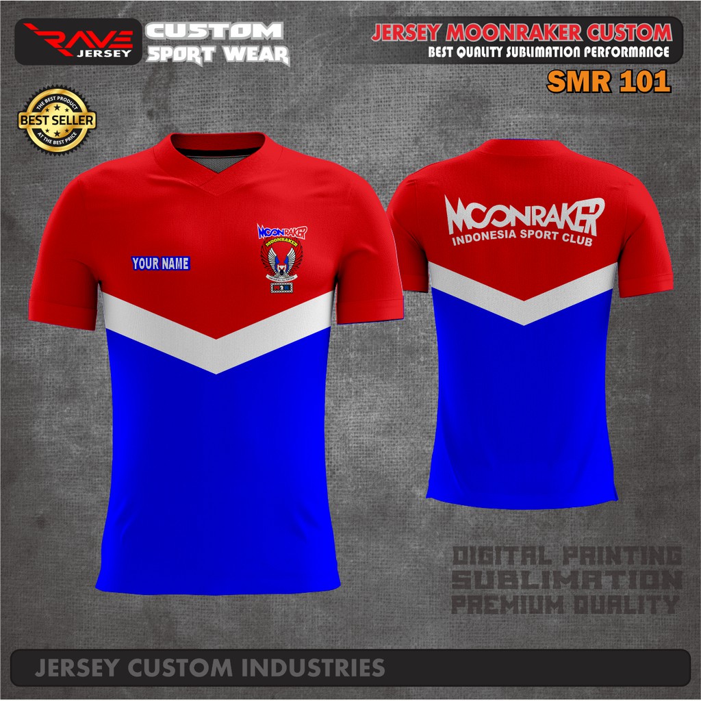 JERSEY MOONRAKER PRINTING CUSTOM JERSEY MOONRAKER PRINTING KAOS MOONRAKER