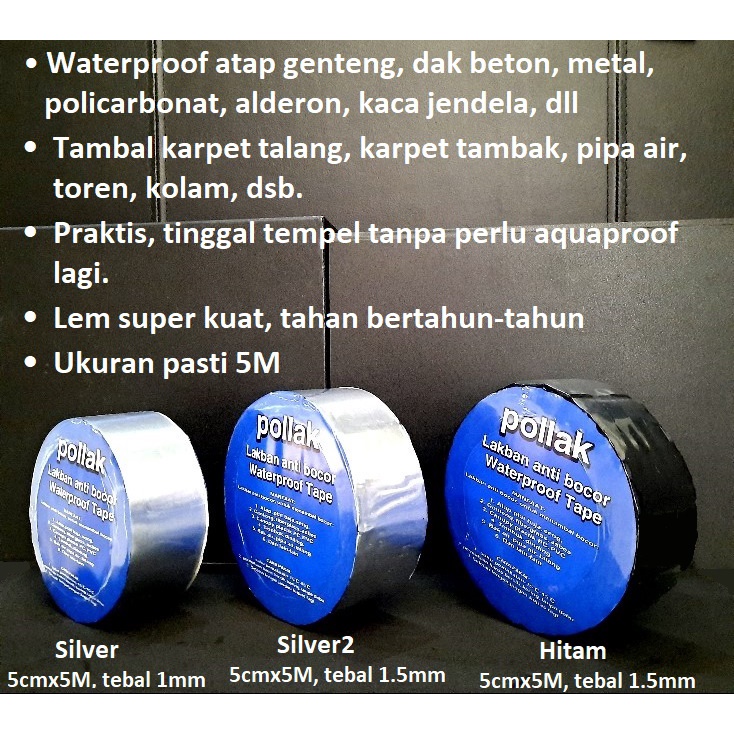 Lakban Anti Bocor Penambal Atap - Pipa Toren Kanopi Bocor Waterproof Tahan Panas