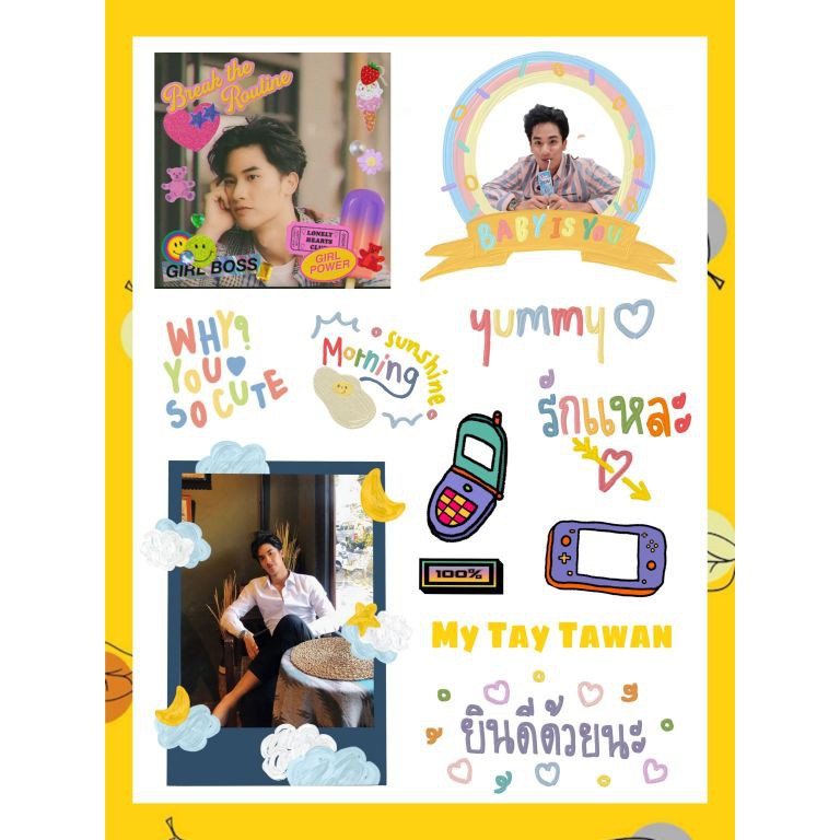 (COD) Sticker GMM Boys TAYNEW VOL.2 | Tay tawan Newwie / New Thitipoom