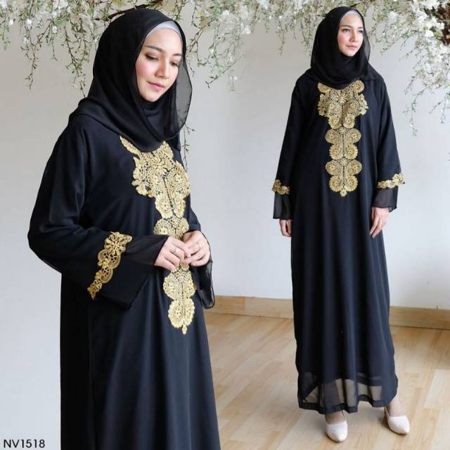 ABAYA RAMA AZKIA ALL SIZE FIT TO XL Abaya Wanita Muslimah Realpict