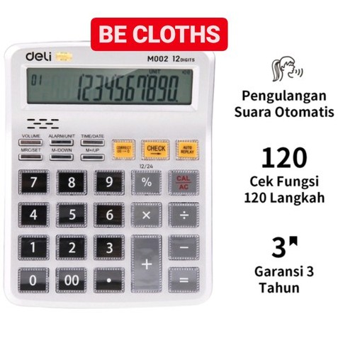 

Deli M00210 Kalkulator Suara 12 Digits Check Correct Deli M 00210 / EM00210