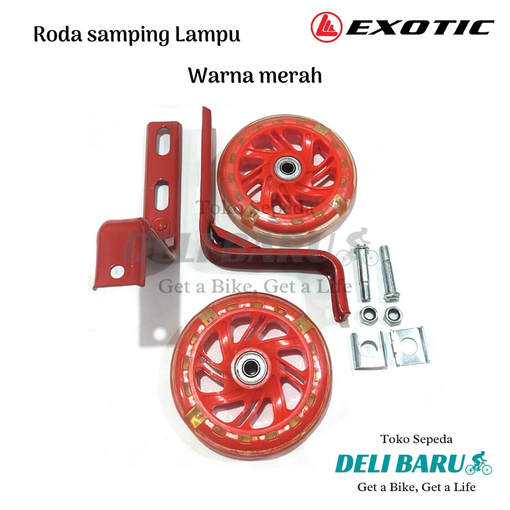 Exotic Roda bantu samping LAMPU ukuran 12 dan 16 sepeda anak mini