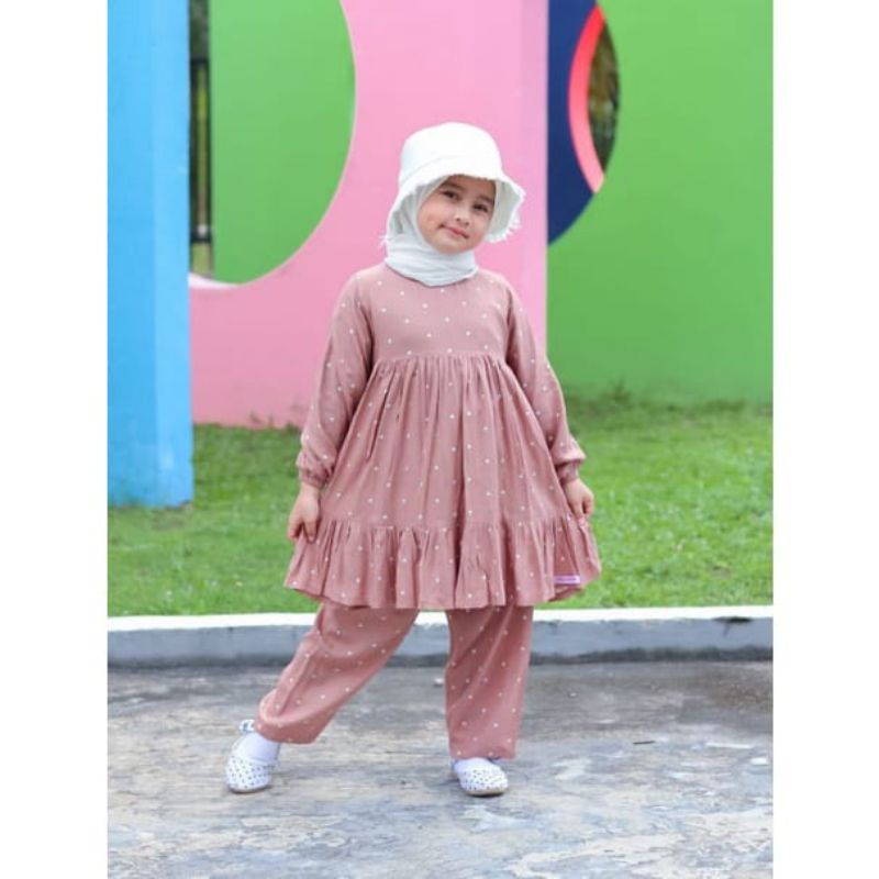 Paket Usaha 25 Pcs Set Tunik Celana Almira#BajuAnak