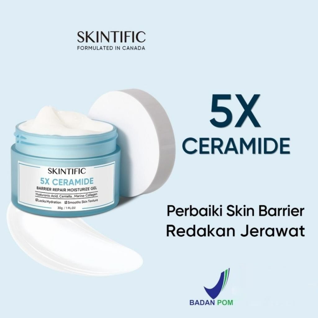 ★ BB ★  SKINTIFIC 5X Ceramide Barrier Repair Moisture Gel 30Gr - 80gr | Barier Cream Ceramide Gel【BPOM】TnT Beuaty Shop