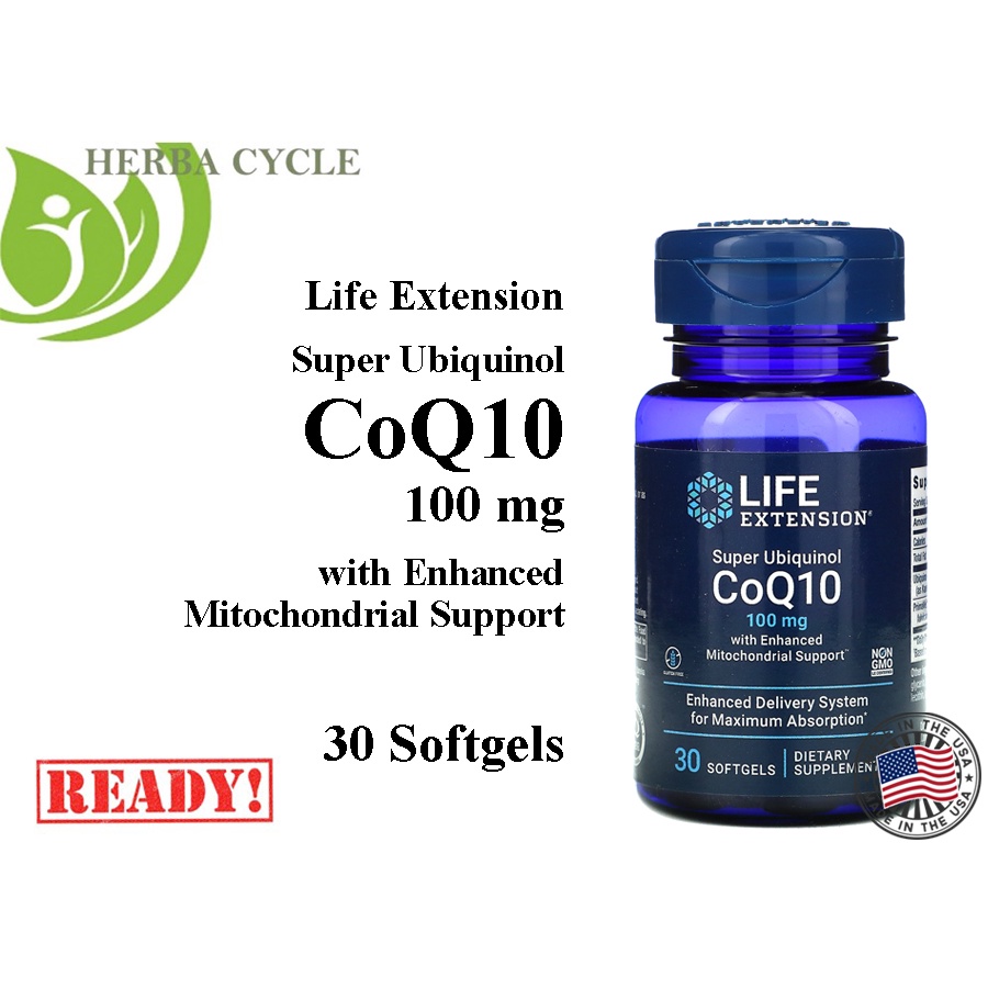 Life Extension Super Ubiquinol CoQ10 100mg 30 Gels ORI USA