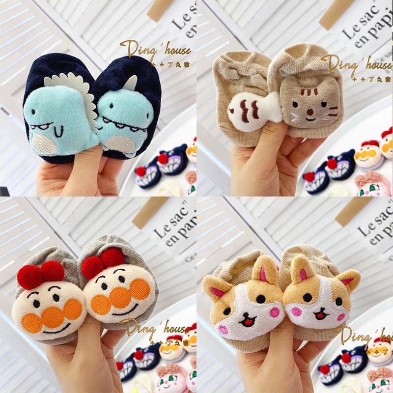 Kaos kaki bayi anti slip/Kaus kaki boneka 3D kaos kaki anak lucu