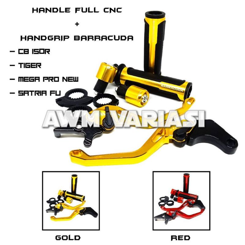 PAKET HANDGRIP BARACUKA+HANDEL REM STELAN NMAX/VARIO 125/ 150/VARIO 110/BEAT/MIO/cb-150/vixion/tiger