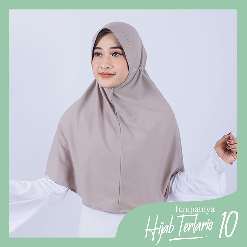 PROMO COD - TERMURAH (BISA COD) Jilbab Instan Serut Bersize - Hijab Santai Homestatis Bahan Kaos