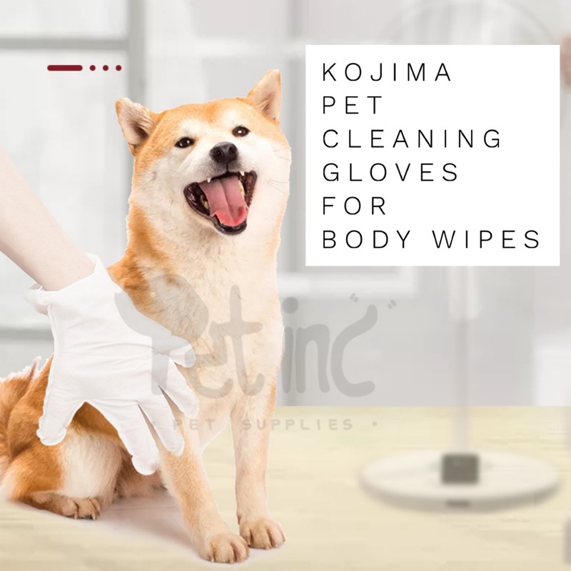 Kojima pet cleaning gloves for body wipes (6 gloves)