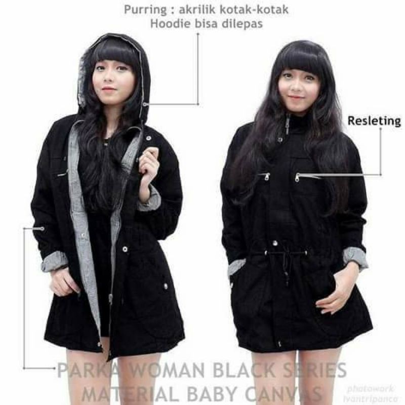 Jaket parka/jaket parka wanita/jaket musim dingin/jaket termurah/jaket parka terbaik