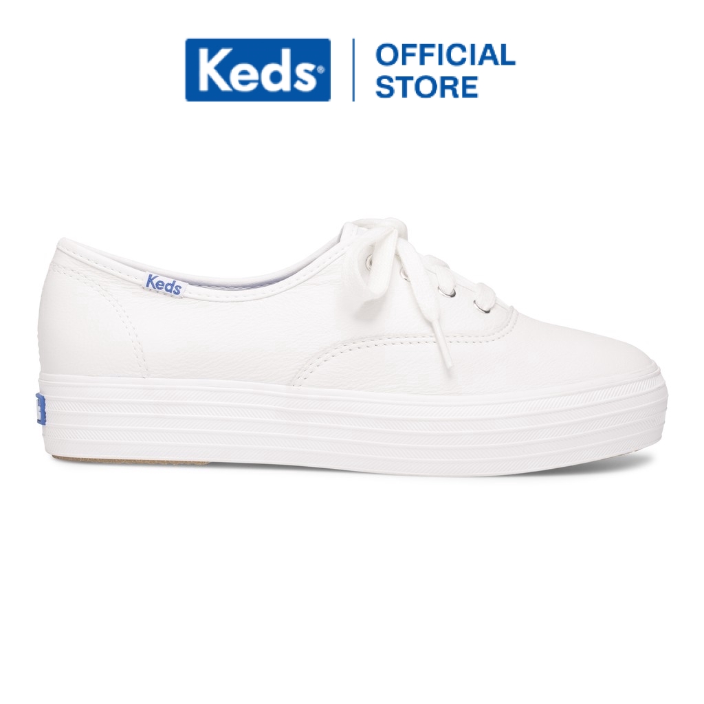 Keds Sepatu Wanita Triple Leather White WH55748 | Shopee Indonesia