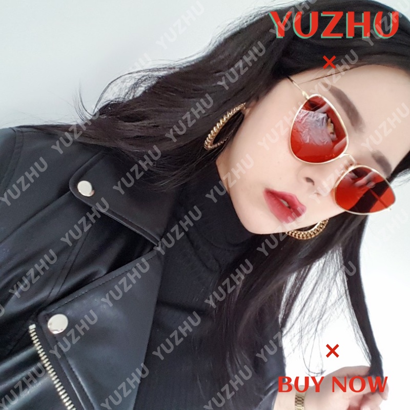 (YUZHU) Bayar di Tempat INS Gaya Retro Mata Kucing Kacamata Hitam Wanita Cat Eye Sunglasses