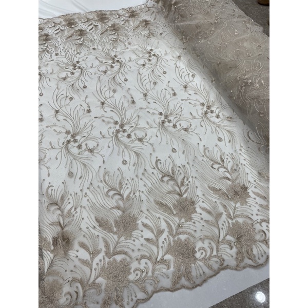 Tulle Bordir Mutiara Motif D 035