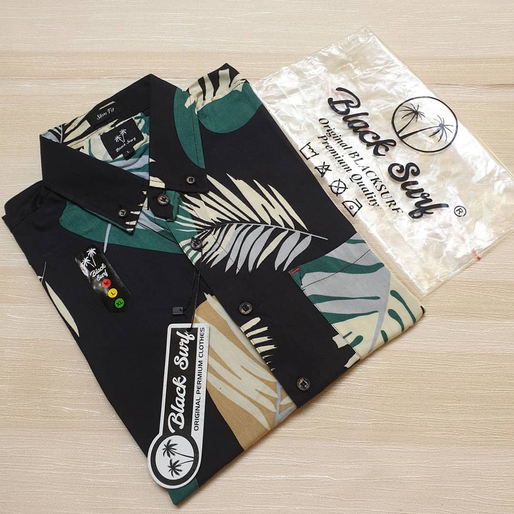 Kemeja Casual Lengan Pendek Pria Cowok distro Surfing Best Quality Motif Terbaru Big Size L XL XXL