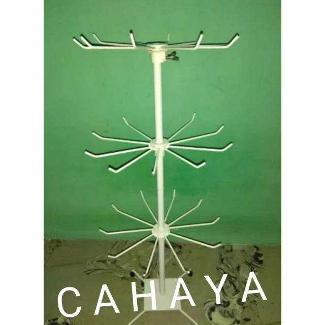 Rak display matahari 3 susun gantungan putar matahari 3susun