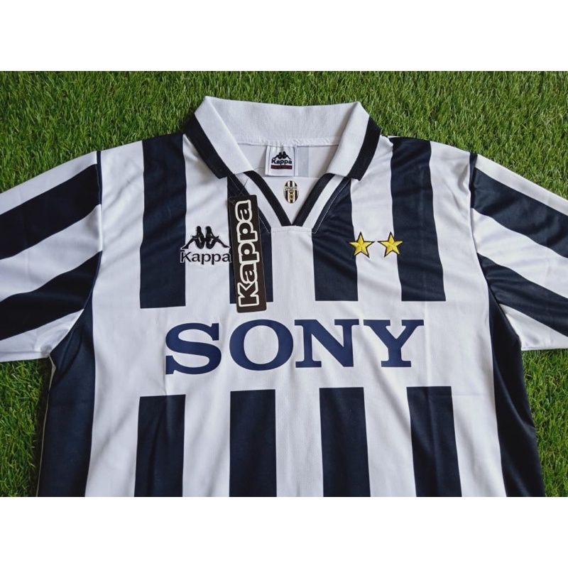 JERSEY BOLA RETRO VINTAGE CLASSIC JUVENTUS HOME 1995