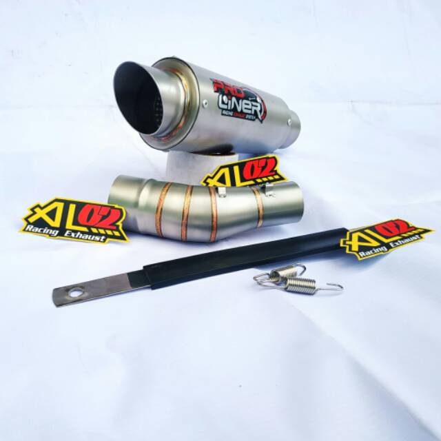 Silincer Knalpot PROLINER Sandblast Stainless SLIP ON NINJA 250 - CBR250RR - Z 250 - R25 - NINJA FI