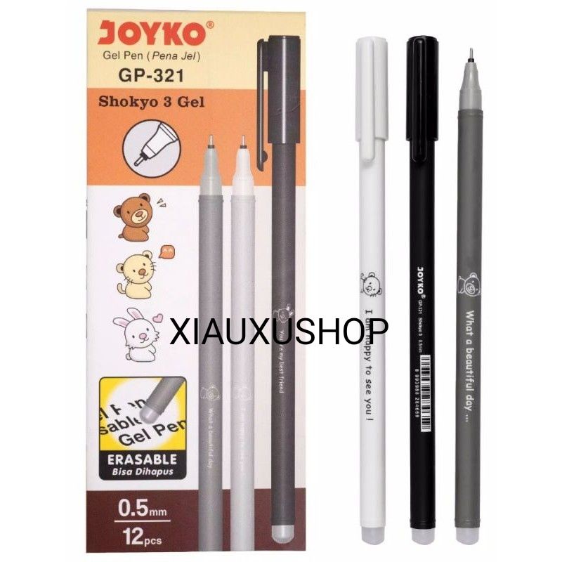 

Pulpen Gel Erasable JOYKO Shokyo 3 Gel GP-321 0.5 mm (12pcs)