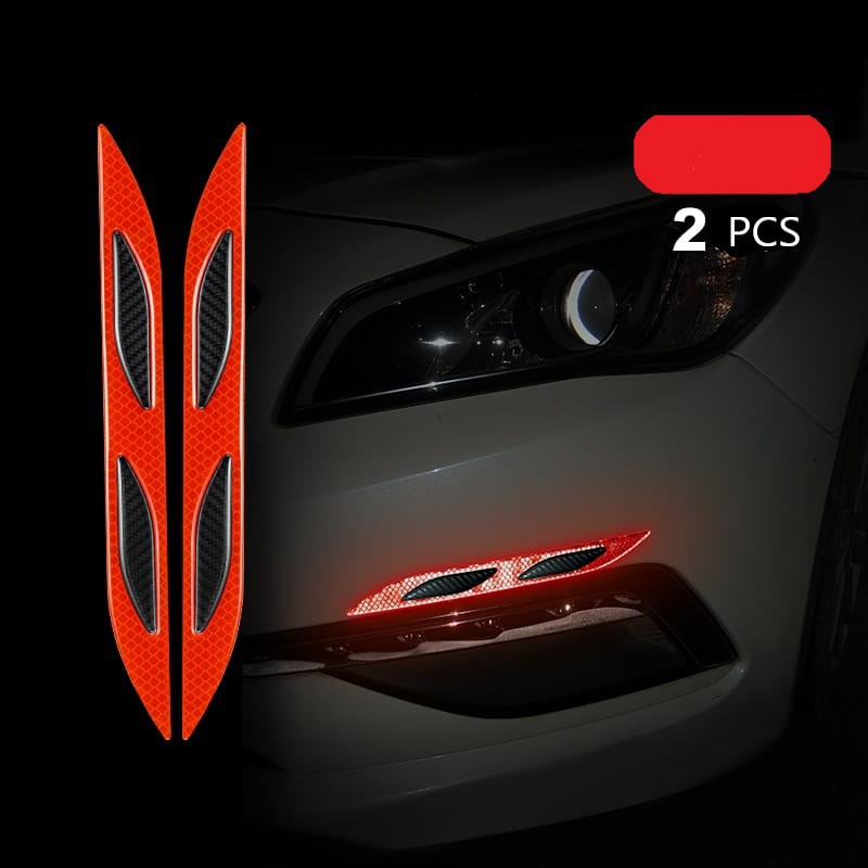 3D Sticker Reflector Carbon (2 Pcs) Body Guard | Stiker Bumper Mobil