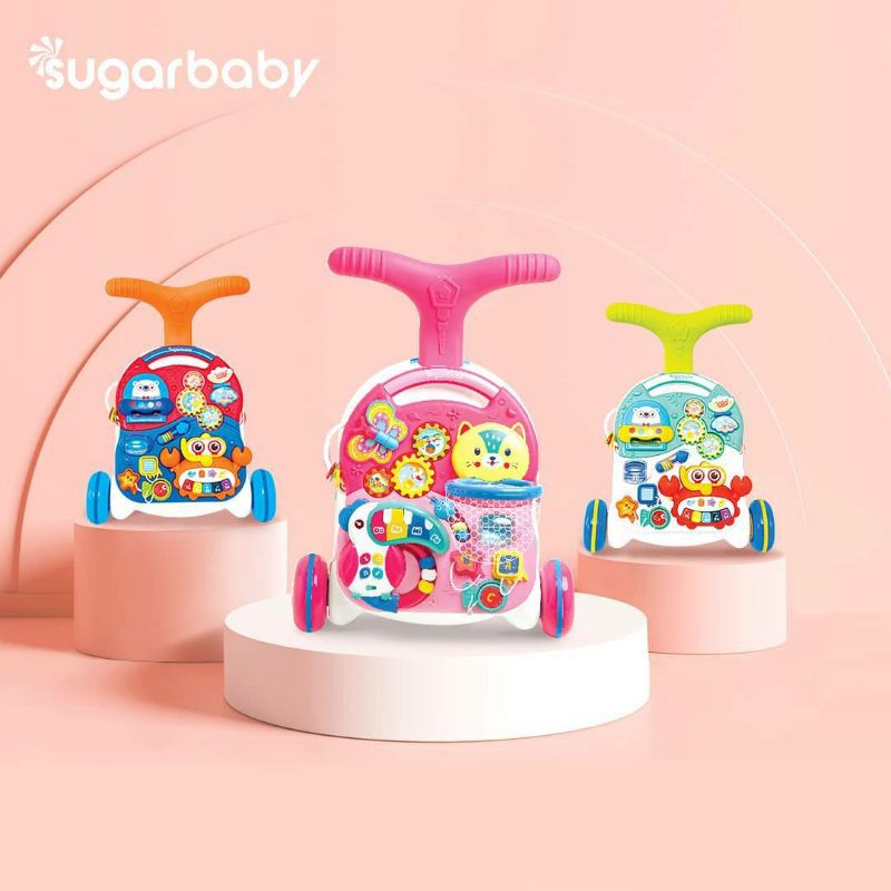 Sugar Baby 10 in 1 Premium Activity Walker &amp; Table alat bantu push walker belajar berjalan bayi