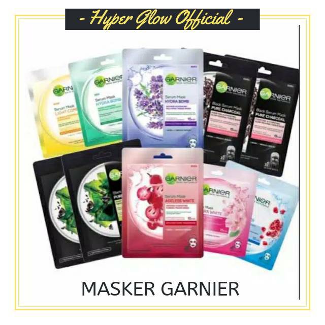 GARNIER SERUM MASK - MASKER WAJAH - SERUM WAJAH - MASKER GARNIER - SAKURA WHITE - MENCERAHKAN WAJAH