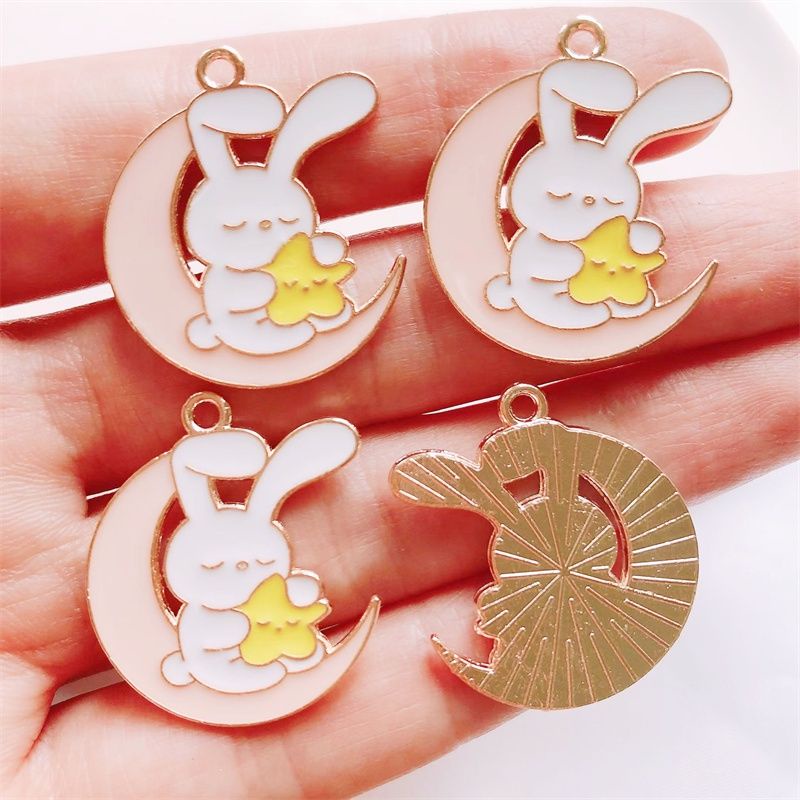 Bandul Kalung Keychain Bentuk Bunny and Bear