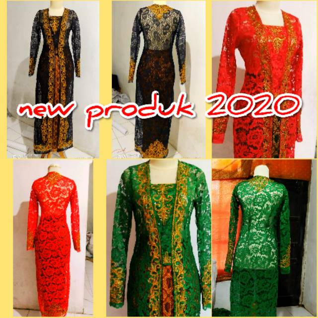 sudah plus rok sidomukti. kebaya brokat panjang merah  hitam hijau brukat  kebaya wisuda ozay kebaya