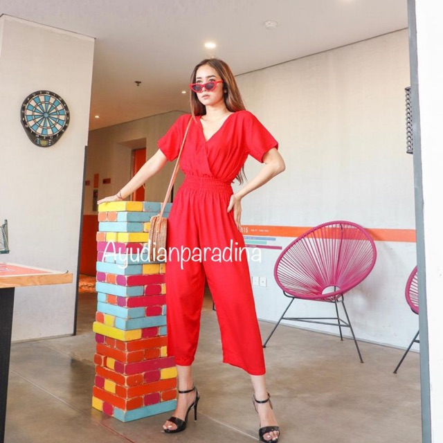 JUMPSUIT CECILIA JUMPSUIT WANITA JUMPSUIT SILANG