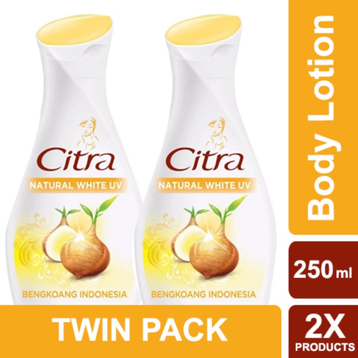 Citra Hand And Body Lotion Natural White Uv 250ml Twin Pack Unilever