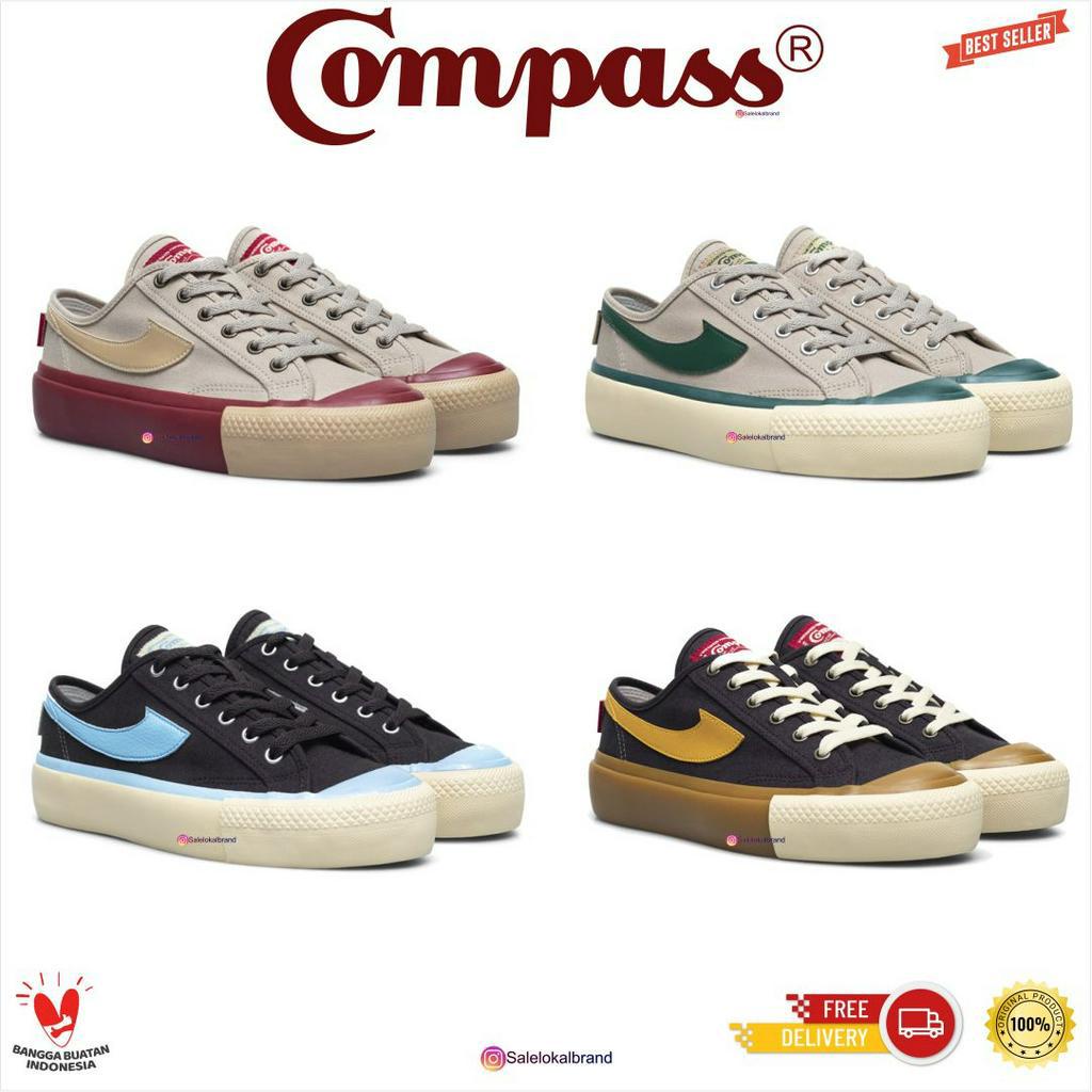 Compass Gazelle Low Wafer Green/Wafer Maroon/Choco ice/Caramel