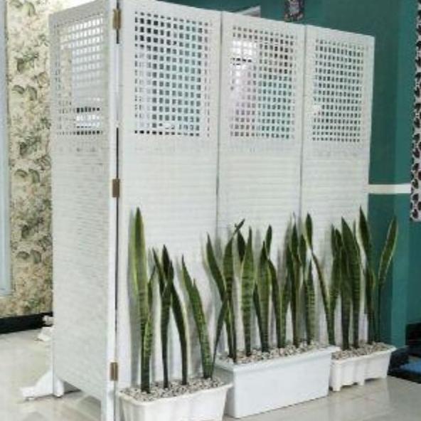 BISA COD FREE ONGKIR Sekat Partisi / Sketsel Rotan Sintetis isi 4pcs