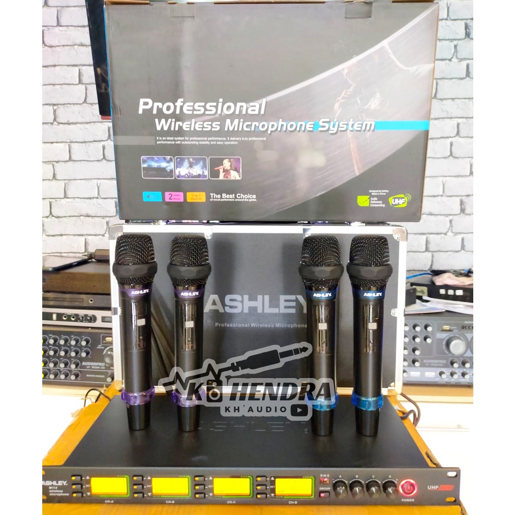 Mic wireless ASHLEY M114 m114 4pegang
