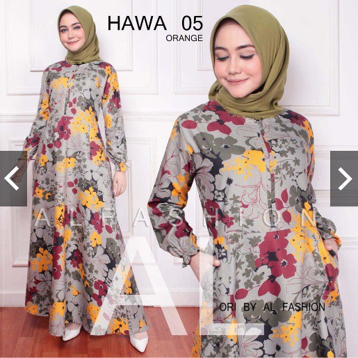 Termurah Baju Gamis Ramadan Syari Polos Wanita Muslim HAWA Busui Agen